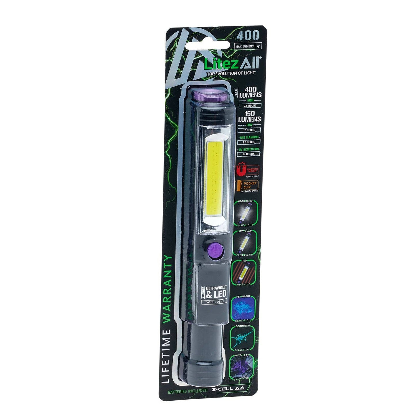 LitezAll Task Light with UV Flashlight