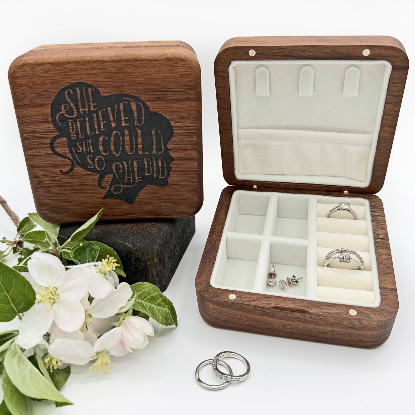Walnut Wood Jewelry Boxes – Elegance in Every Detail: Rectangle