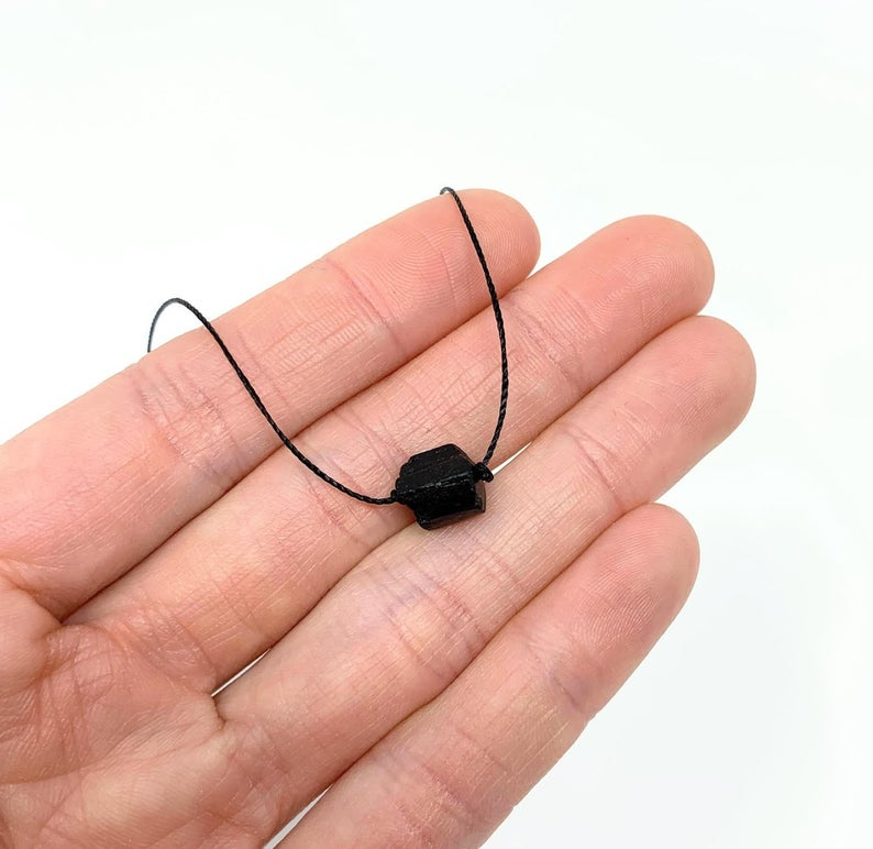 Raw Black Tourmaline Necklace