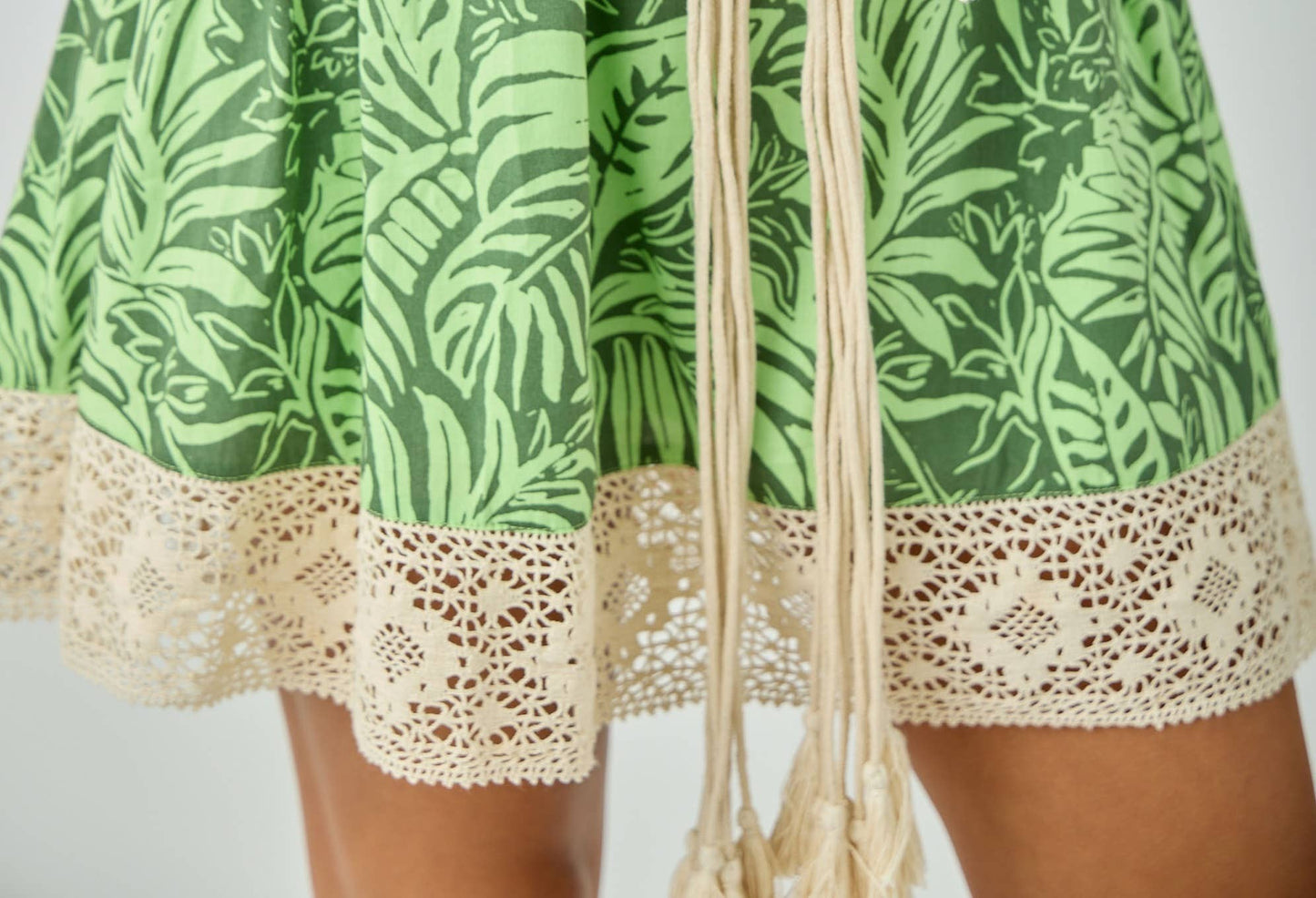 100% Viscose Tropical Print Mini Dress