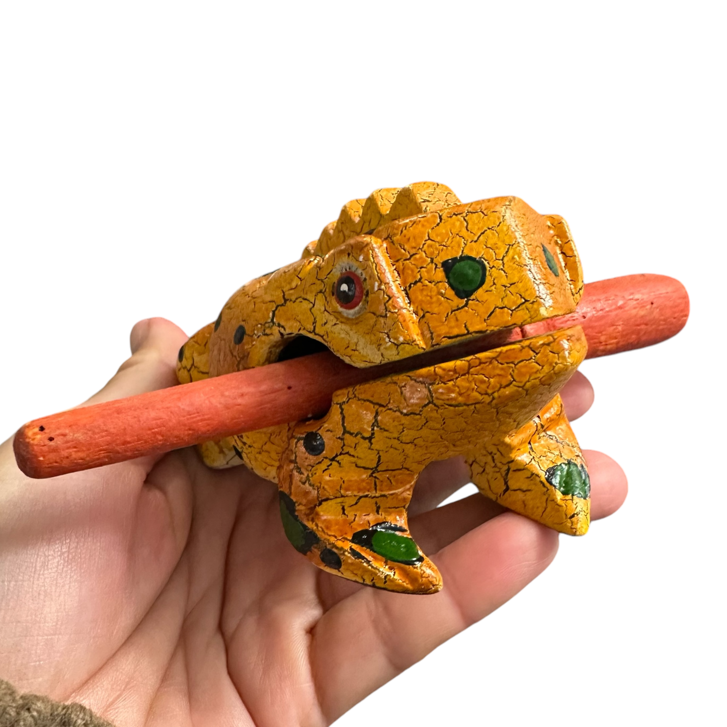 Painted Frog Musical Percussion Instrument 3"