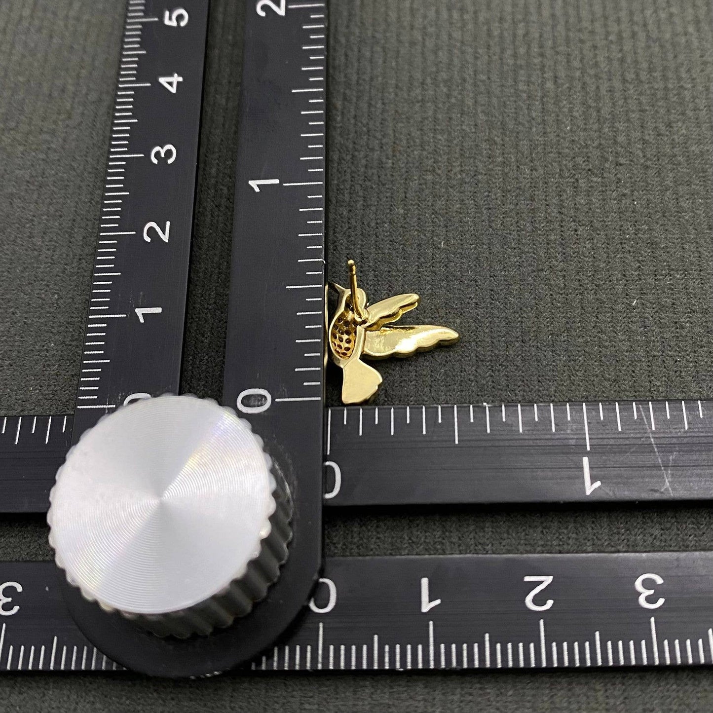 Rhinestone Enamel Hummingbird Ear Studs