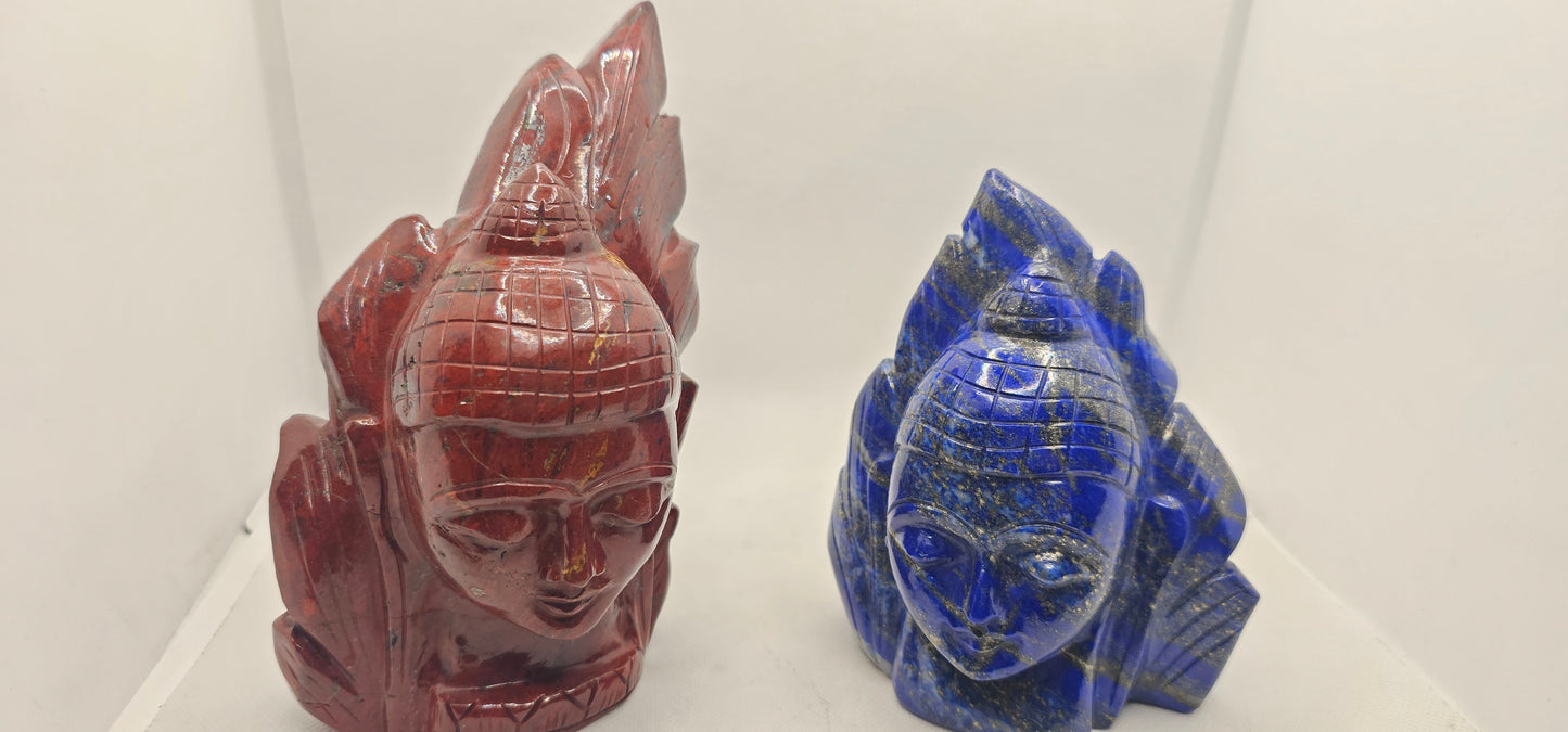 Lapis Buddha with Leaf