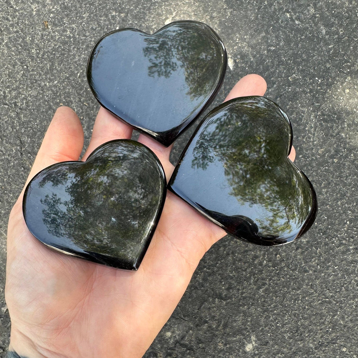 Midnight Lace Obsidian Heart
