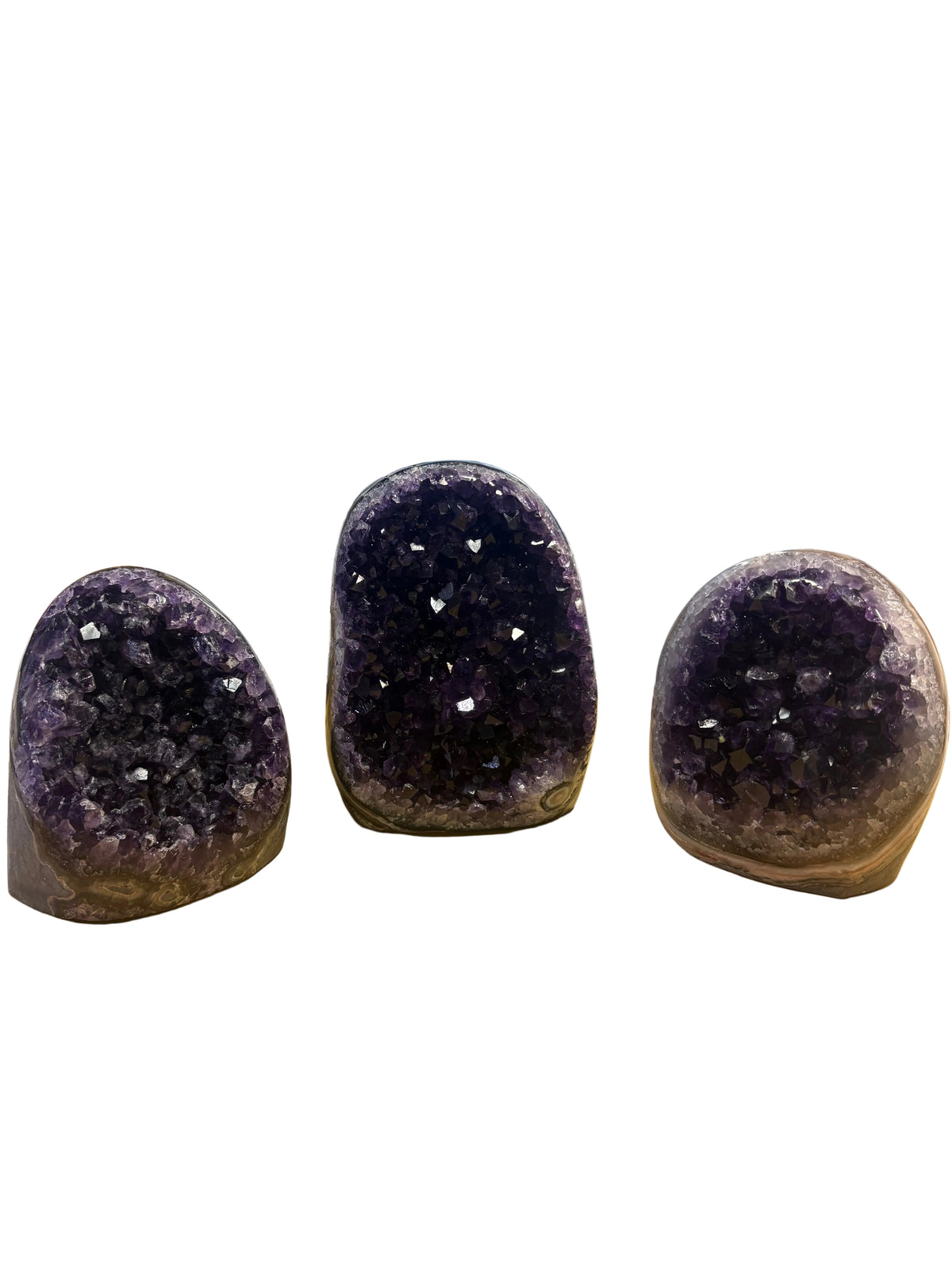 Amethyst Geode Cut Base Polished 3"