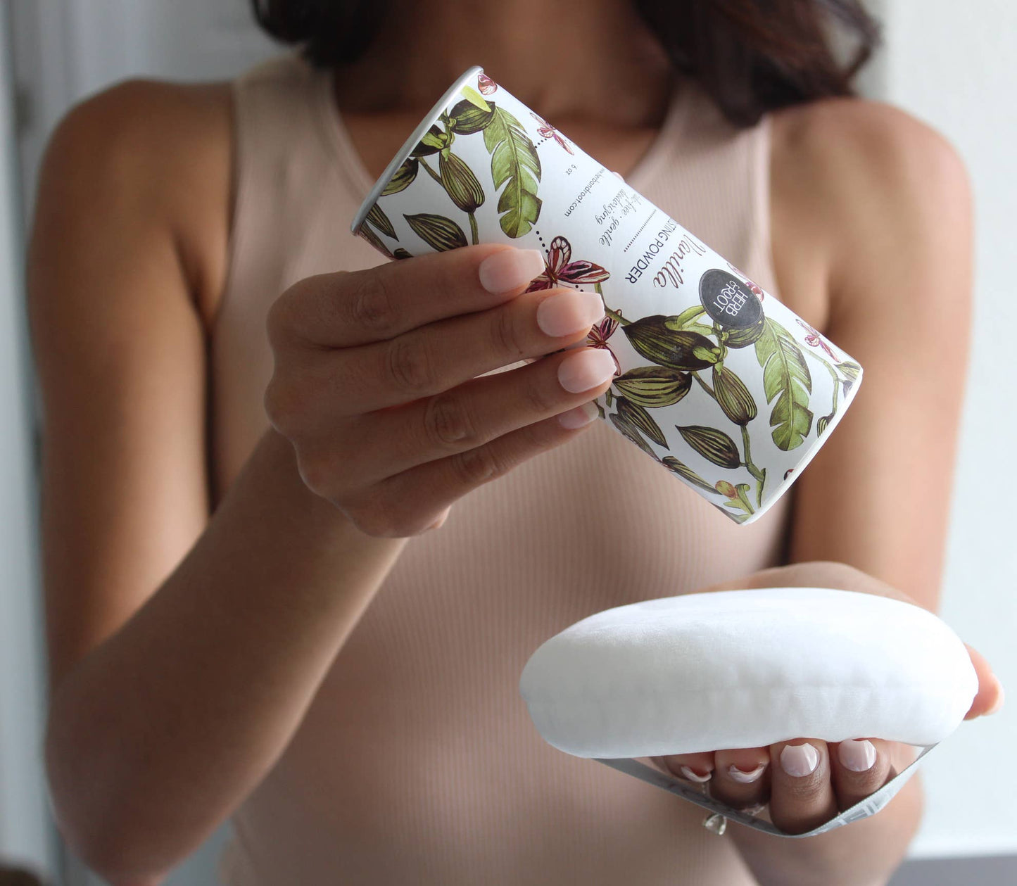 Powder Puff + Satin Storage Bag