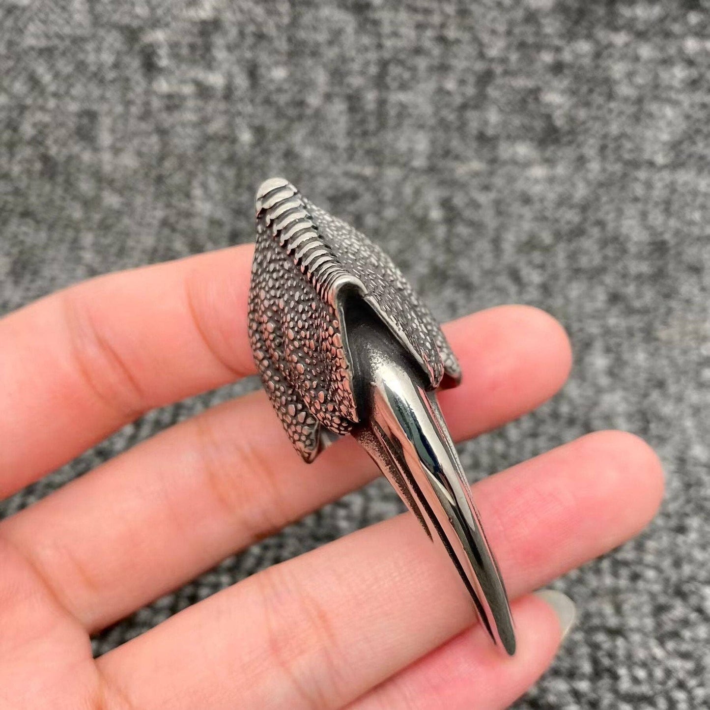 Vintage Dragon Claw Stainless Steel Big Ring