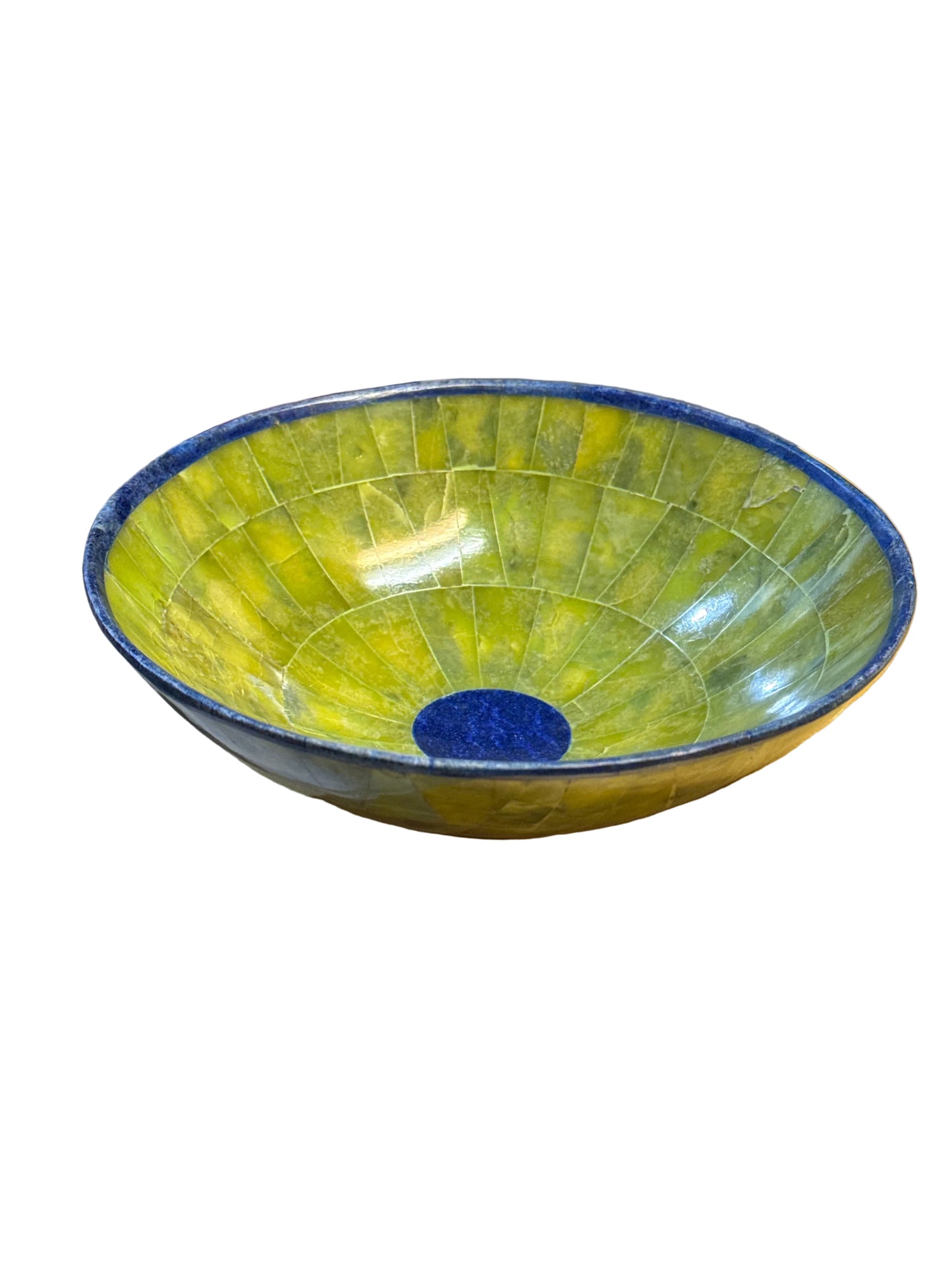 Jade/Lapis Lazuli Mosaic Bowl 8"