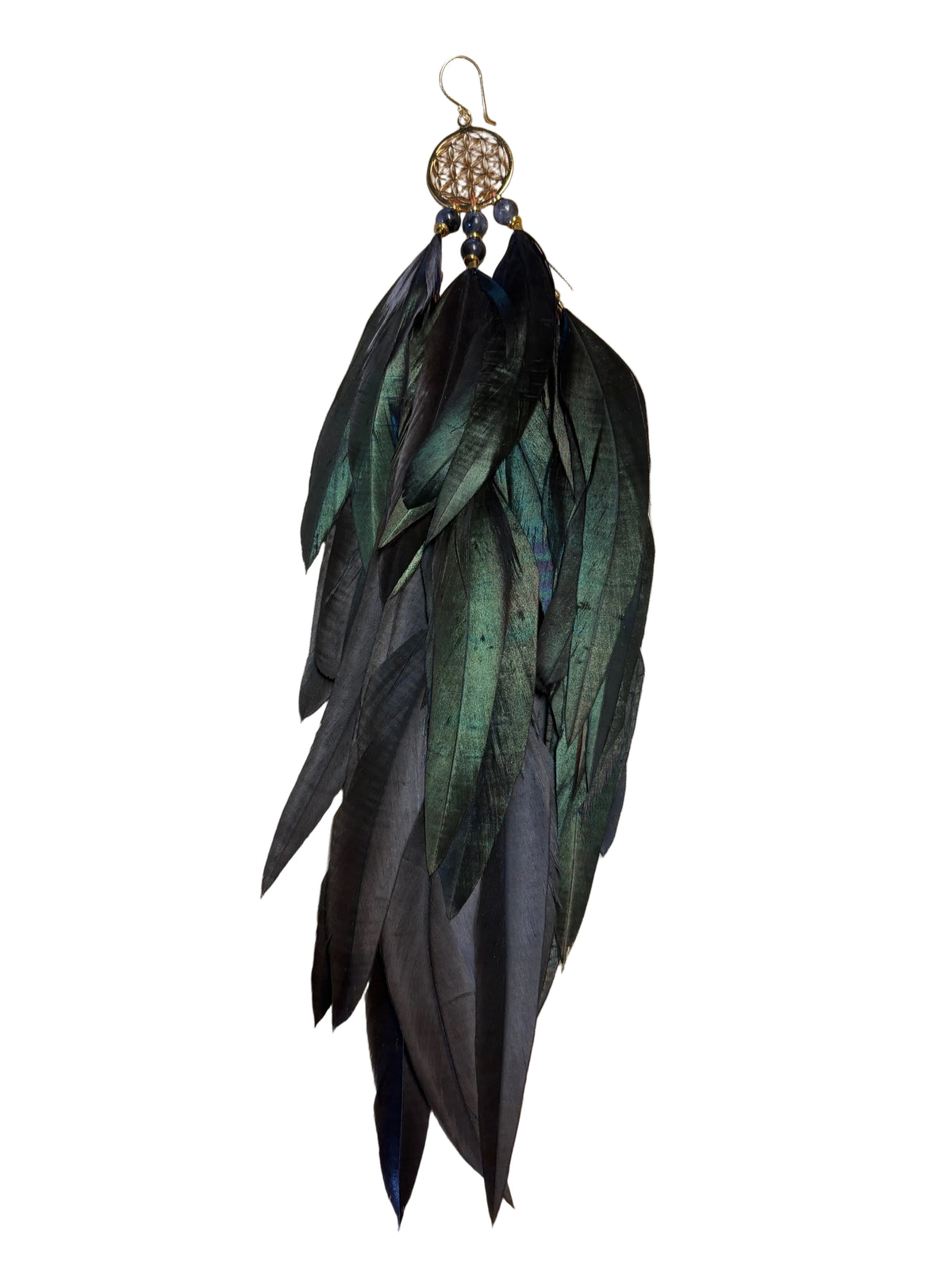 Goddess Earrings - Various Feathers Vesica Piscis