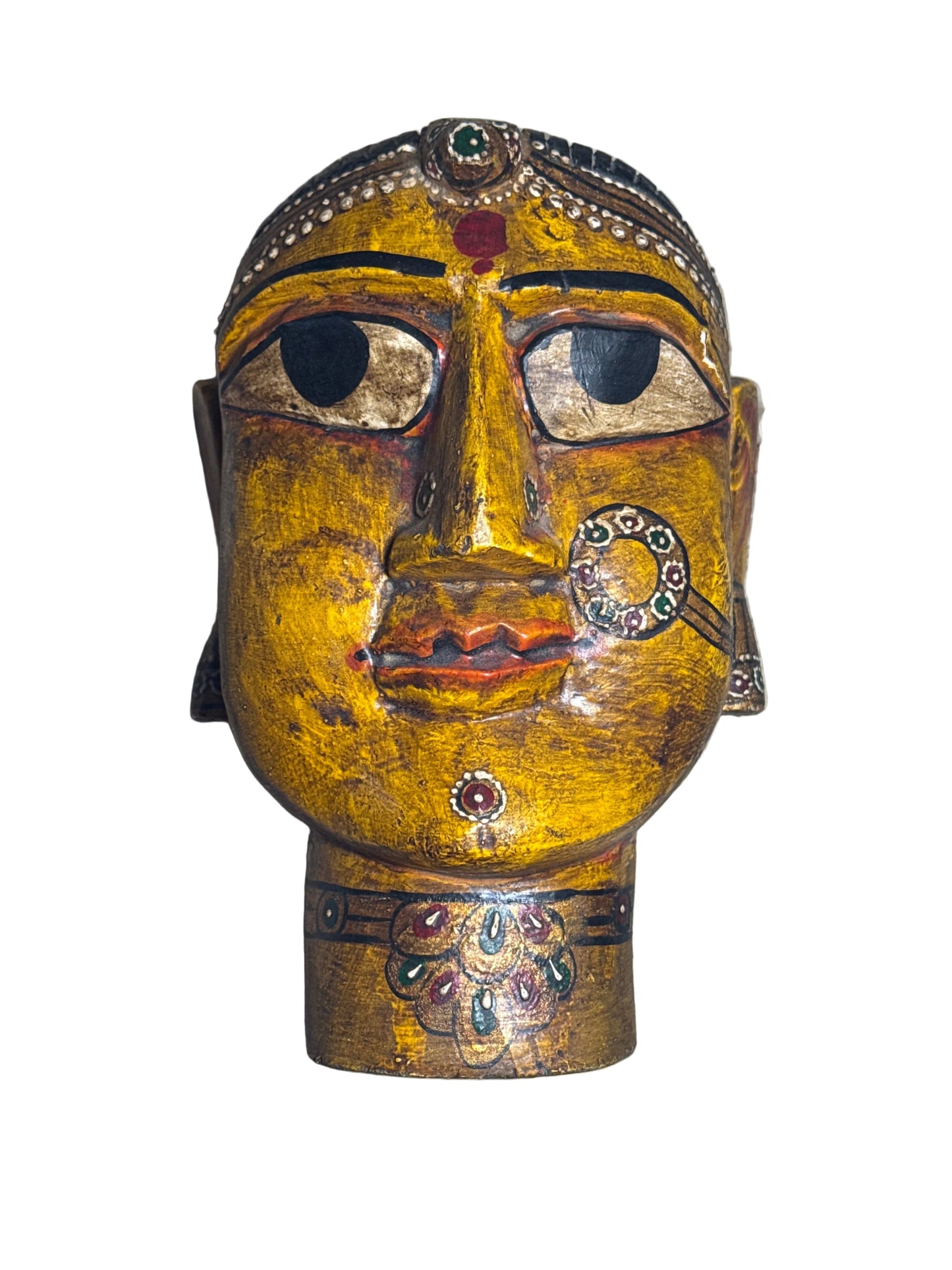 Wooden Man Head- Artsy- Eclectic