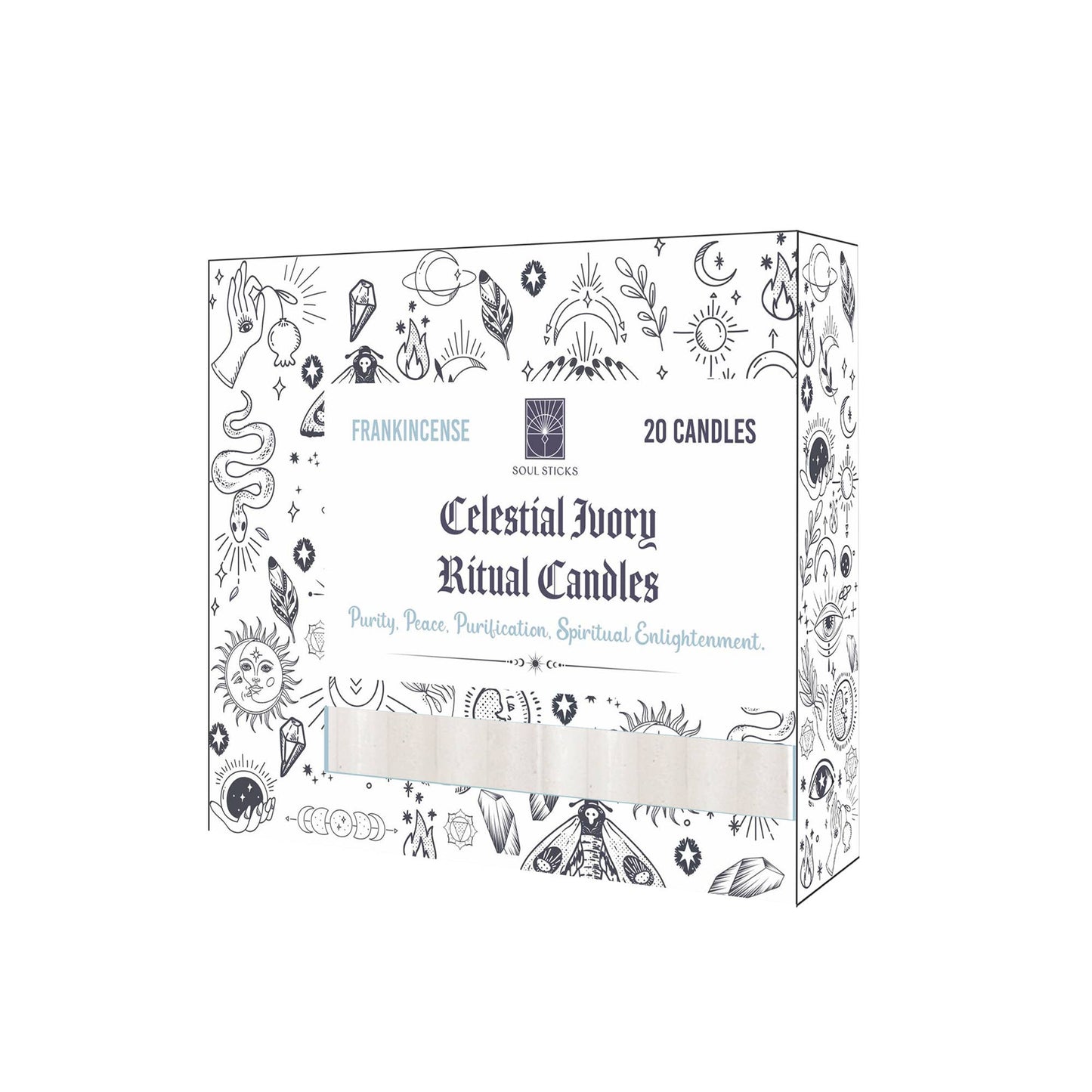 Soul Sticks- Celestial Ivory Frankincense Ritual Candles