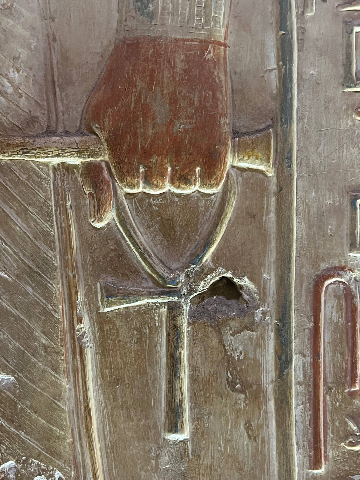 Ankh - Key of Life with Wings Grey Basalt