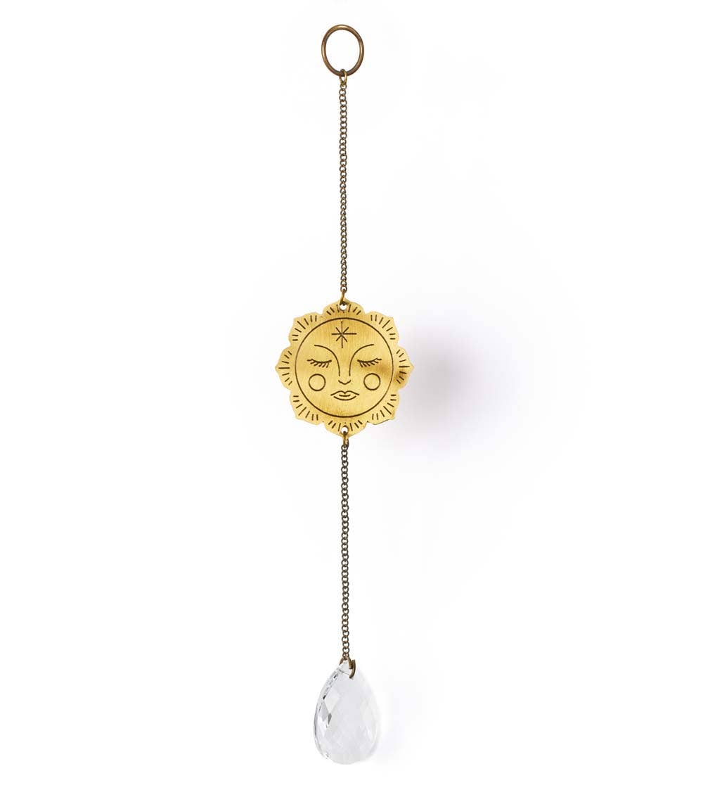 Surya Mini Engraved Brass Suncatcher Various Designs
