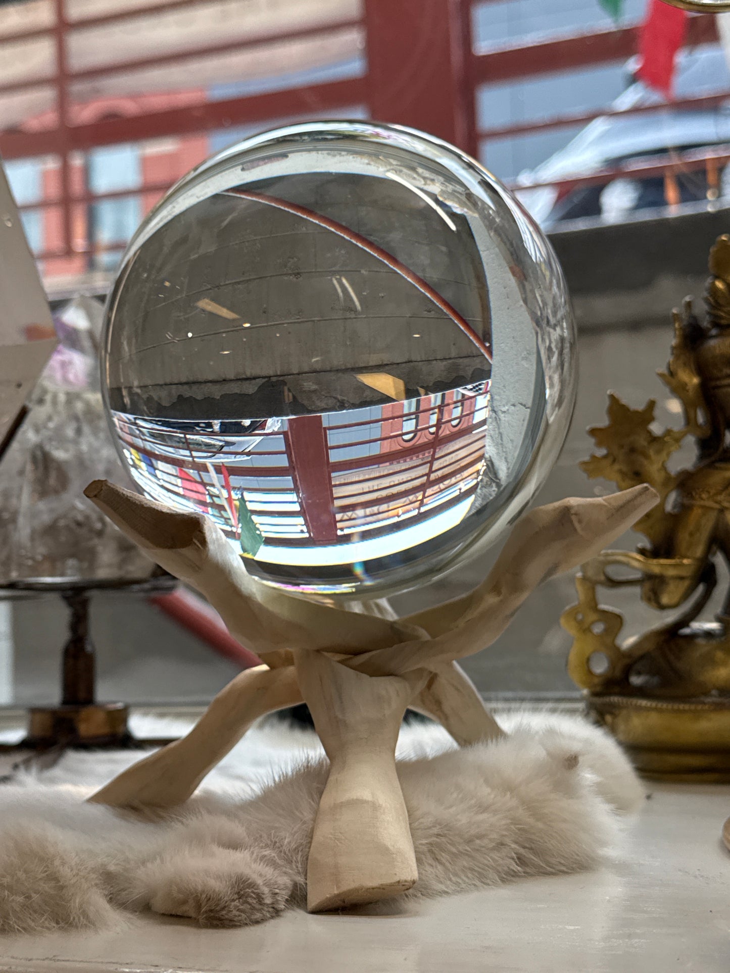 Clear Crystal Quartz Sphere 5.9"