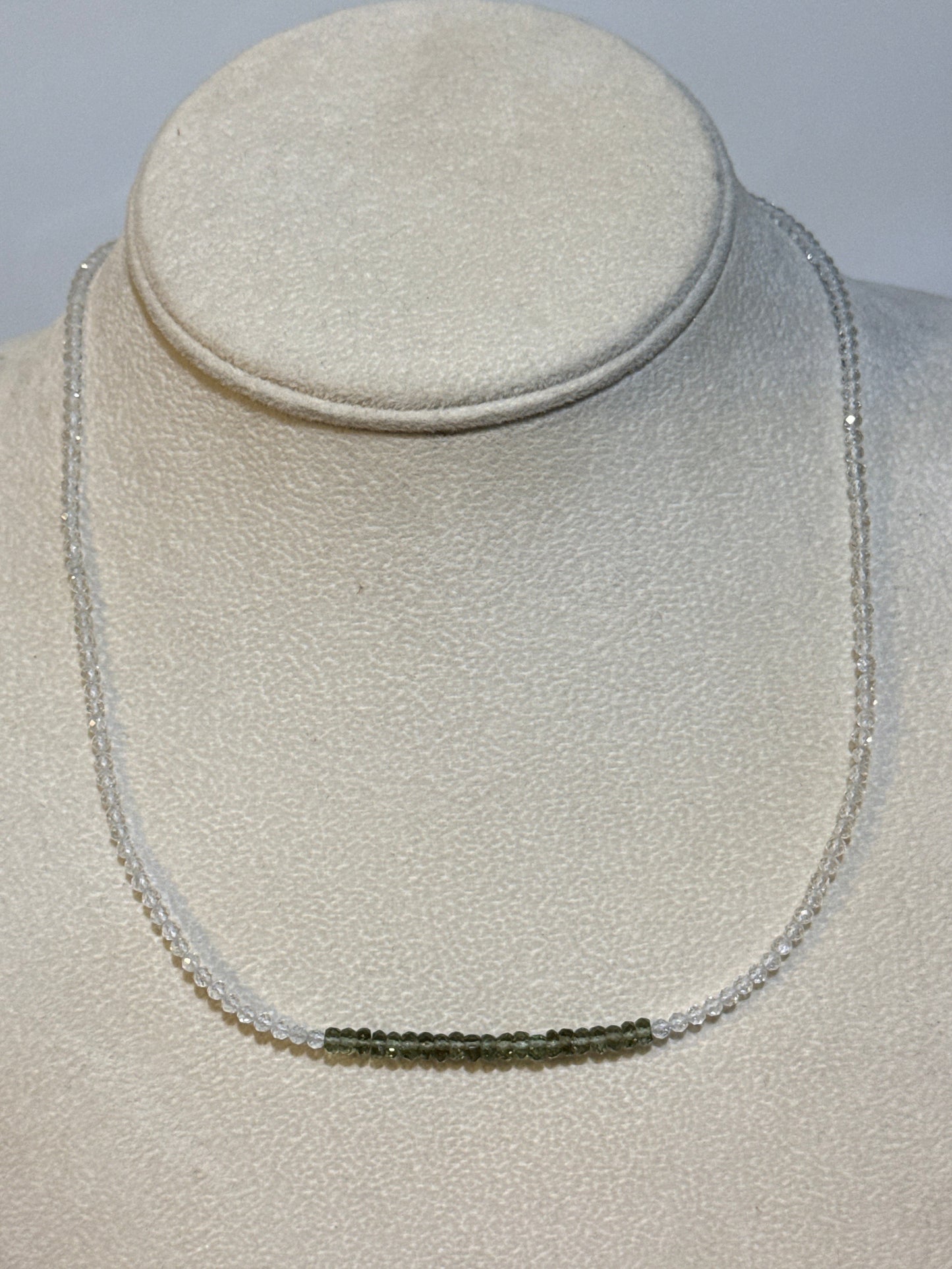 Moldavite and Topaz Necklace
