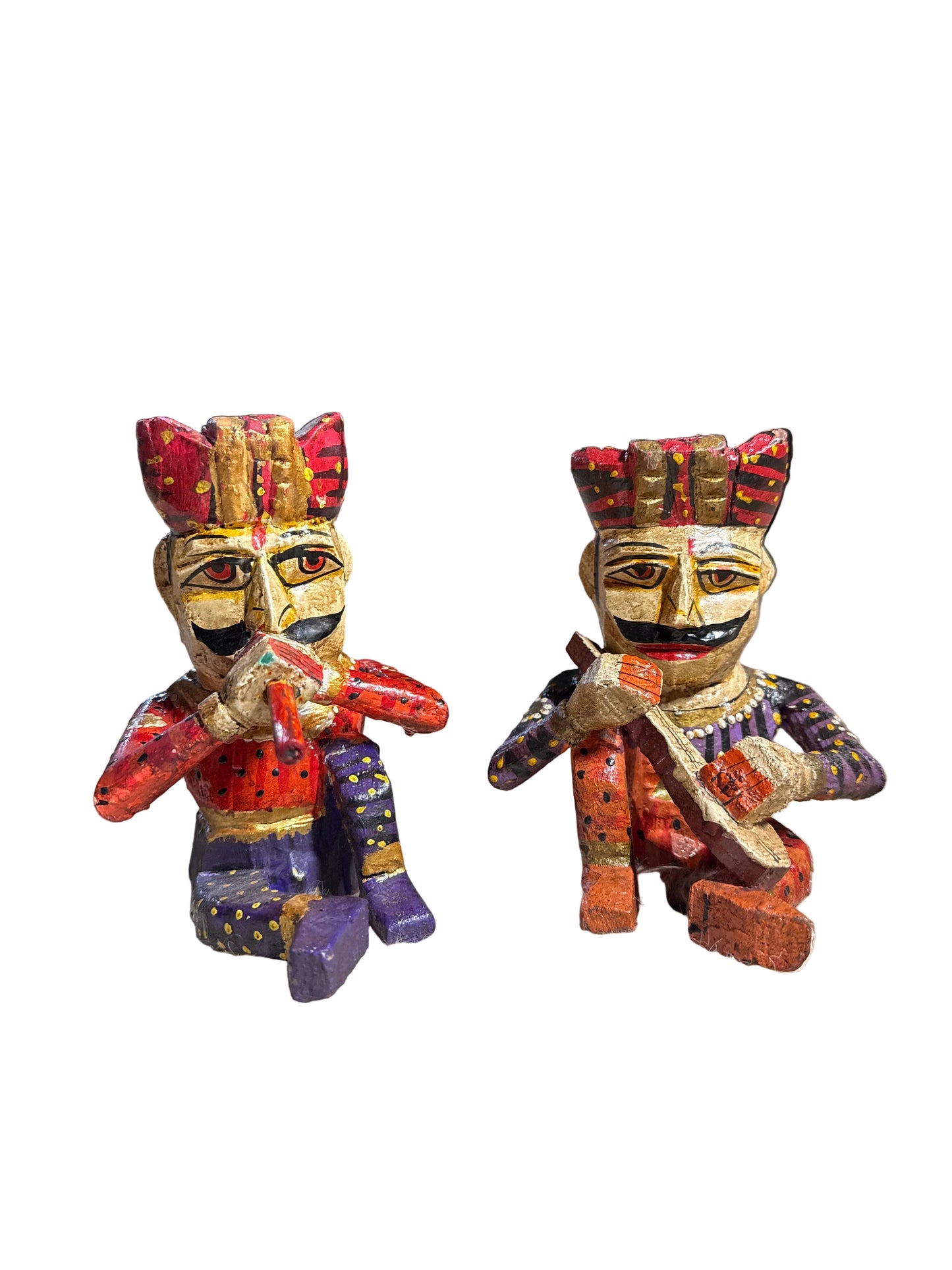 Flute Player-Wooden Man - Artsy- Eclectic
