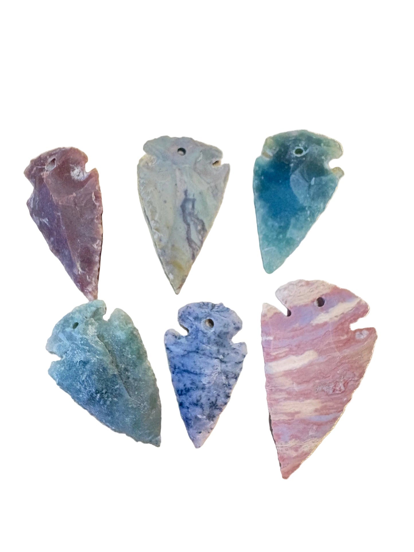 Jasper Arrowhead with 2mm Hole Small 1"-1.5"