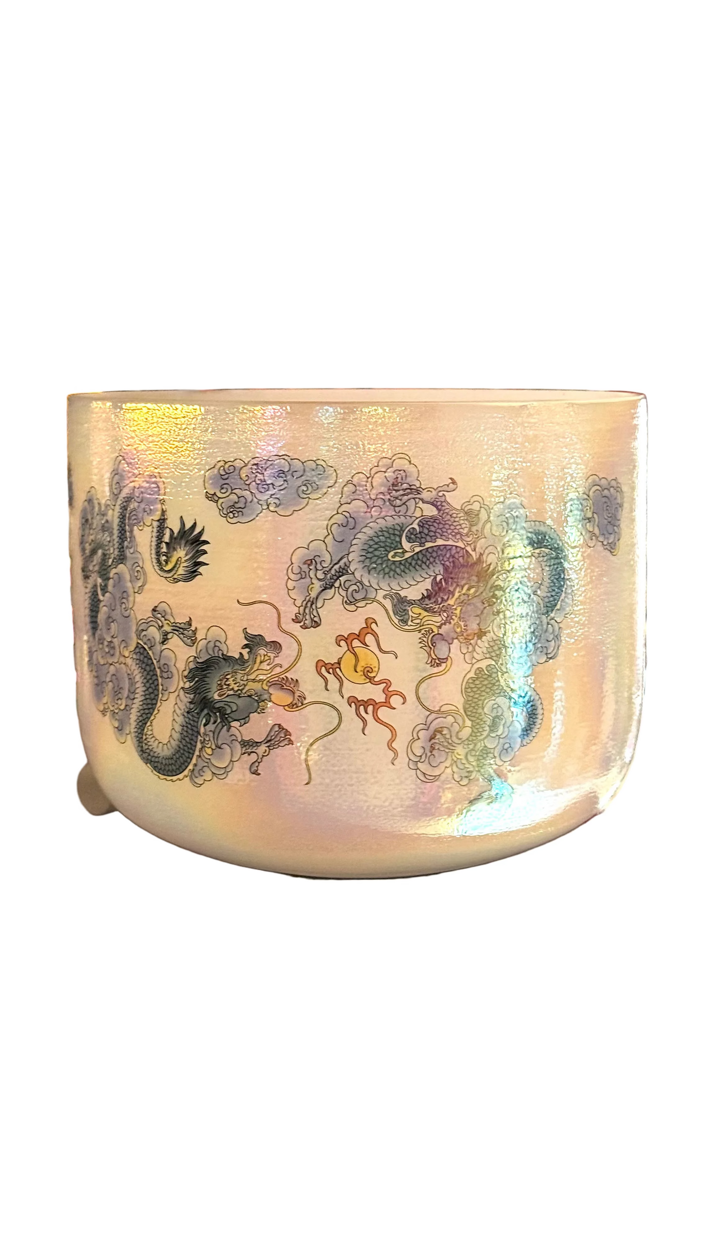 Crystal Singing Bowl 10" Blue Dragon