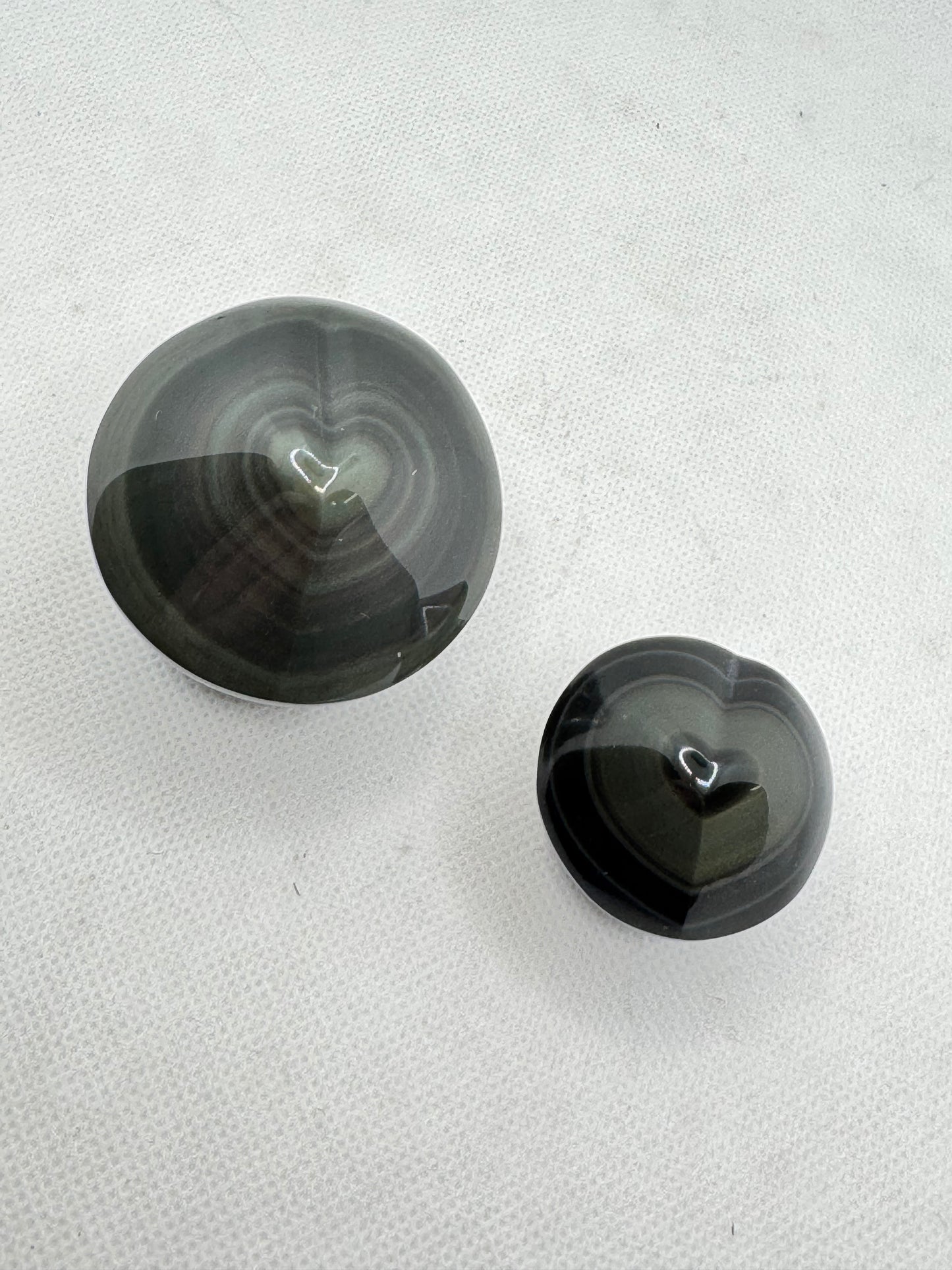 Mushroom with Hearts Rainbow Obsidian Large