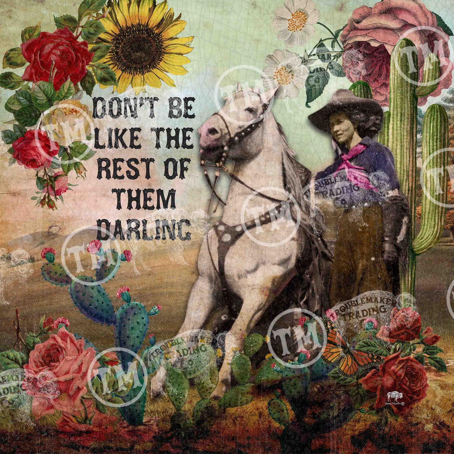 "Don't be like the Rest of Them Darling" Square Artwork