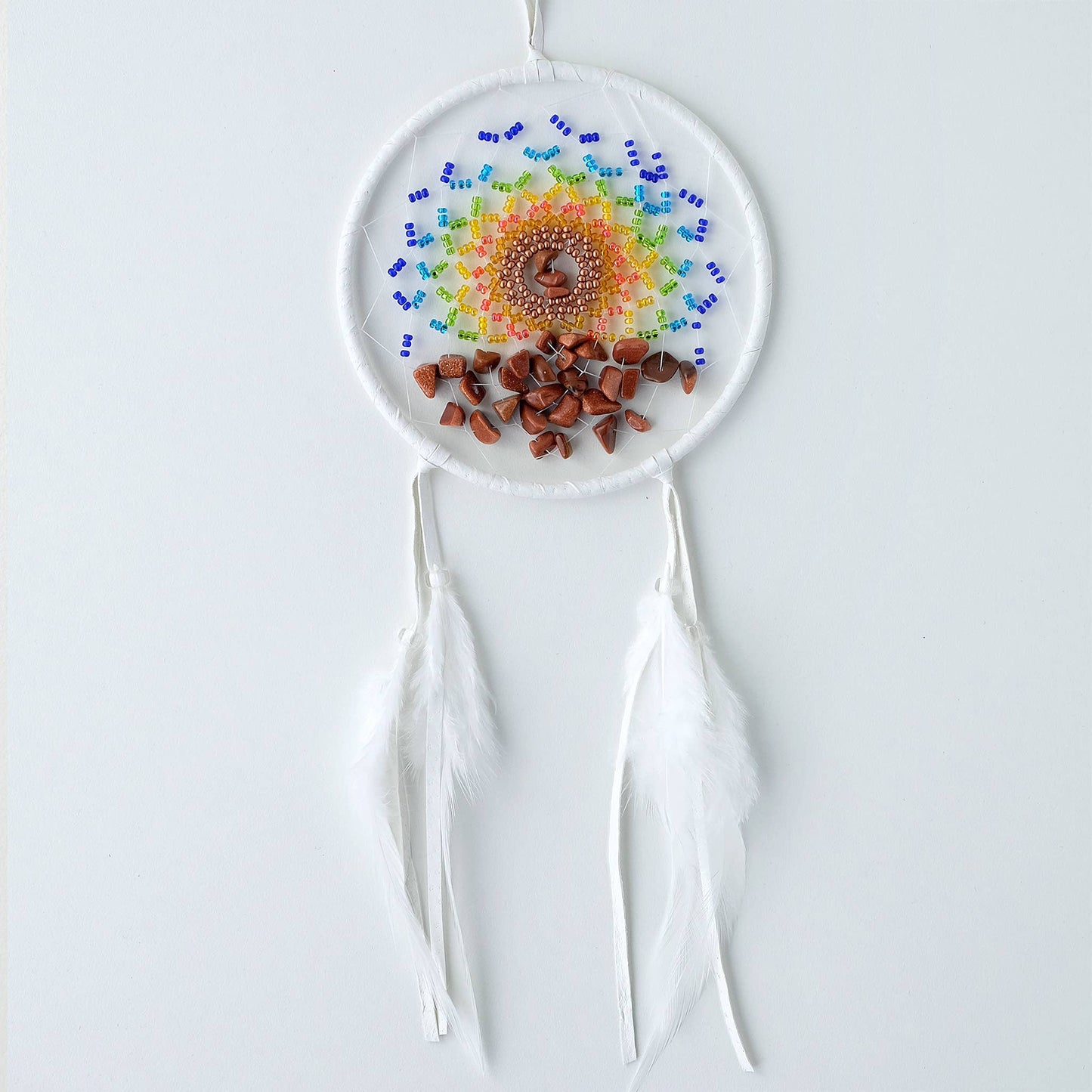 4" Energy Flow White Dream Catcher