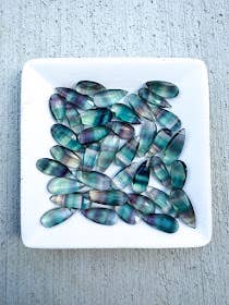 Fluorite Teardrop Necklace: 16, 18, or 20"