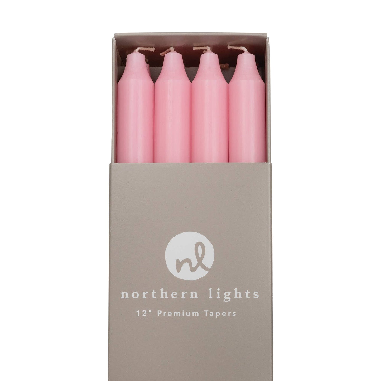12" Taper Candles - 12pc Box: Pure White