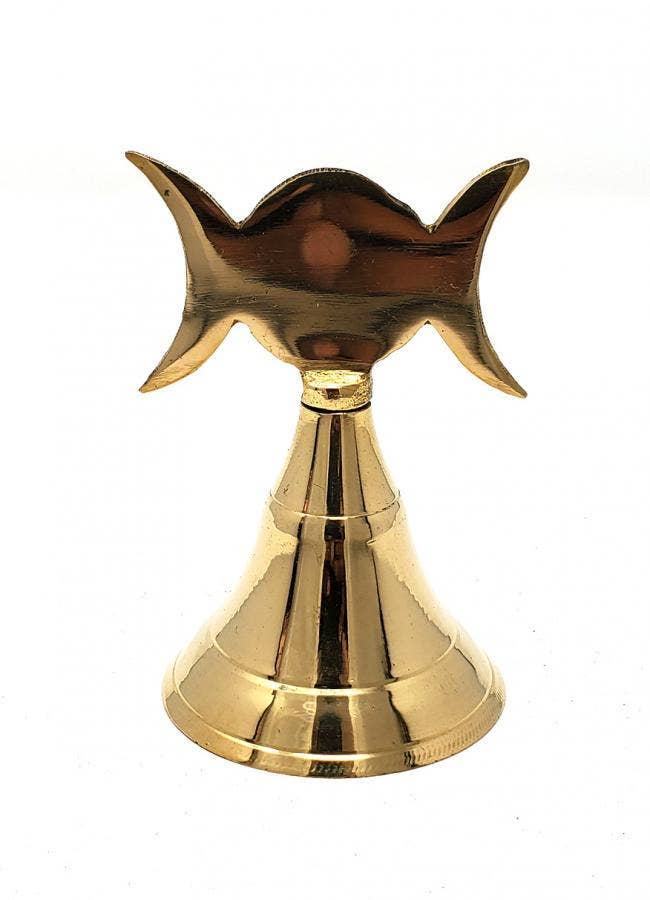 Triple Moon Brass Bell 4" High
