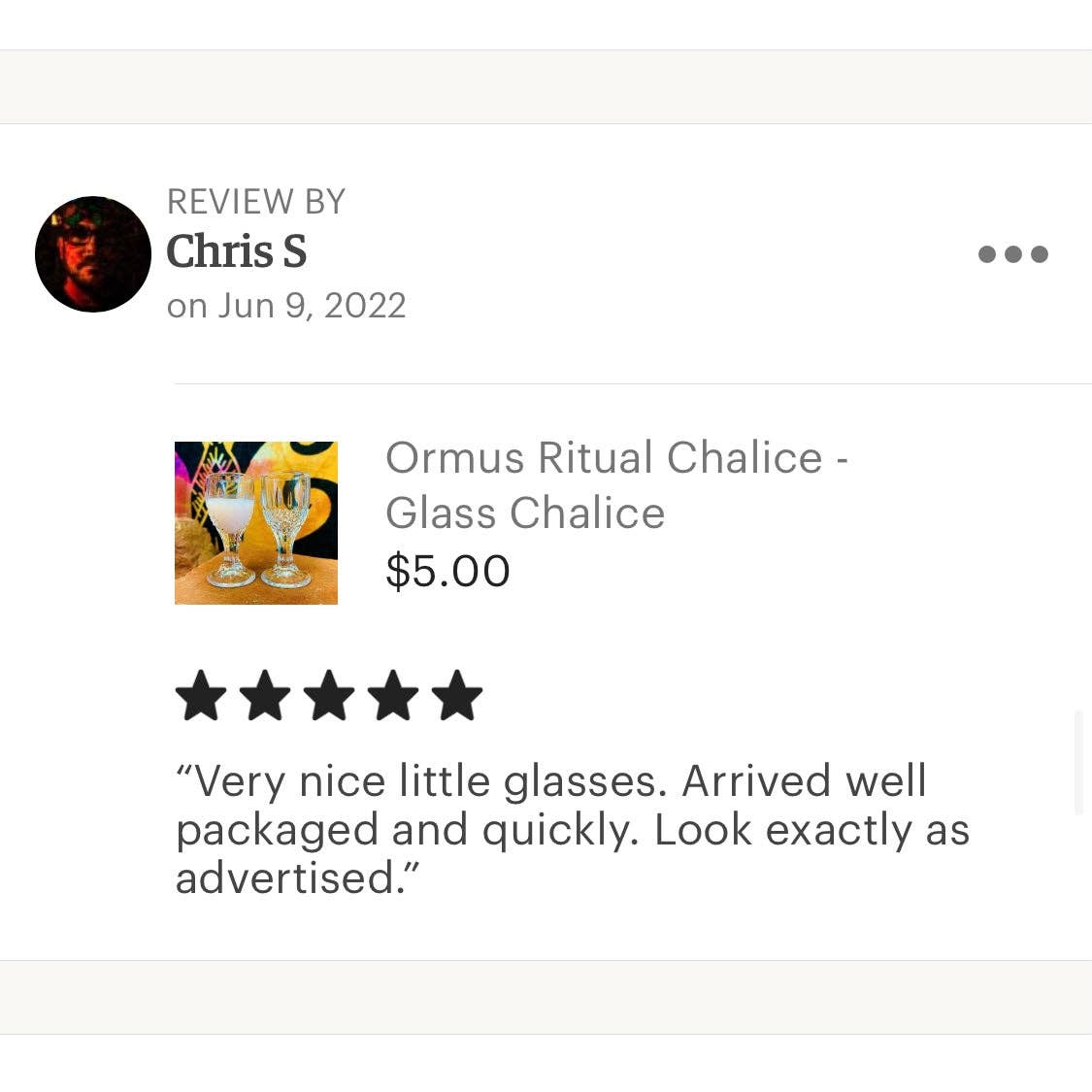 Ormus Ritual Glass