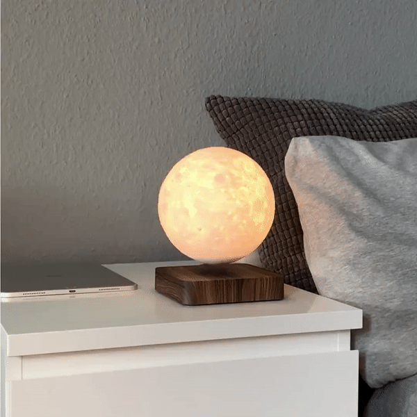 Levitating Moon Lamp: Light Brown