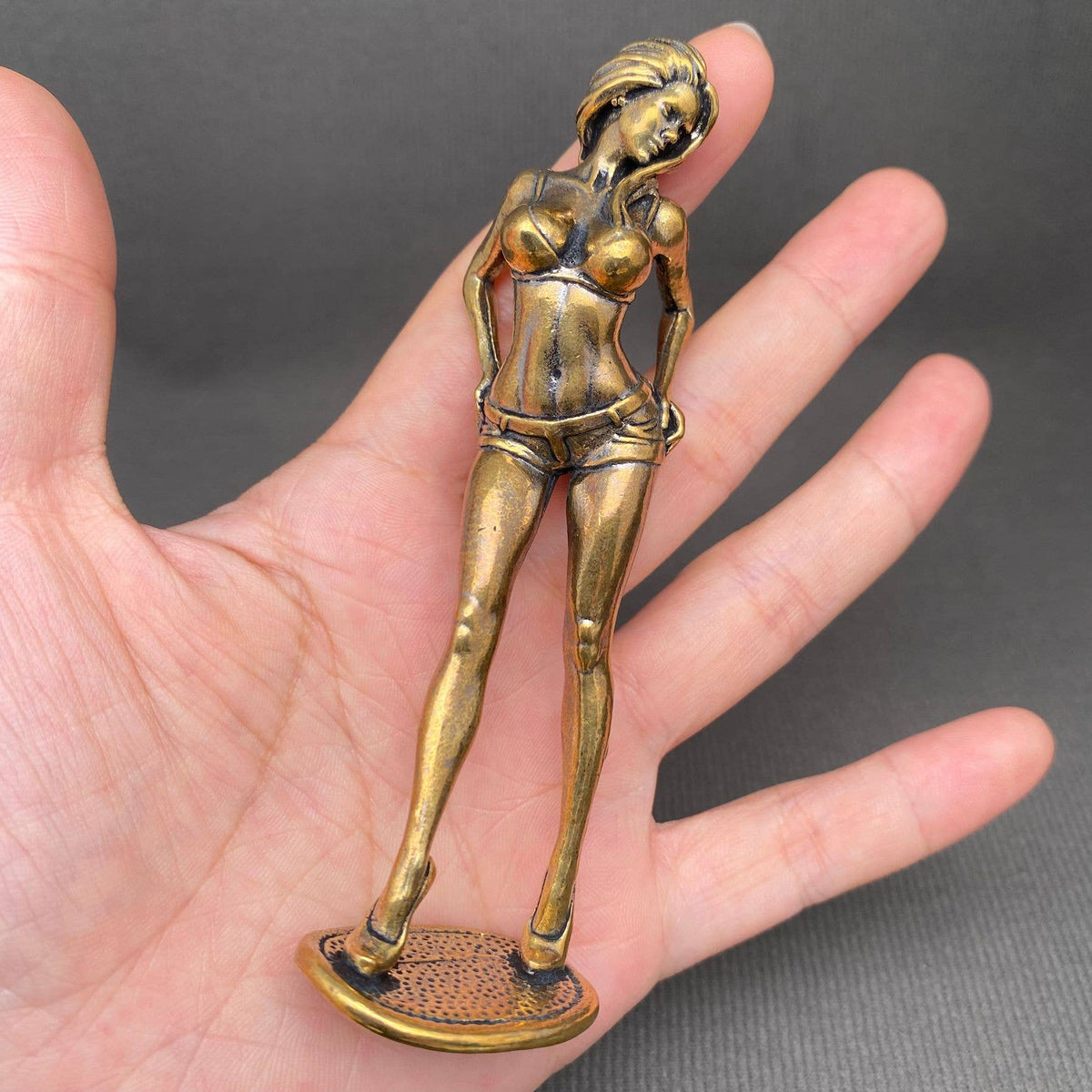 Brass Sexy Girl Crafts Desktop Ornaments Decoration