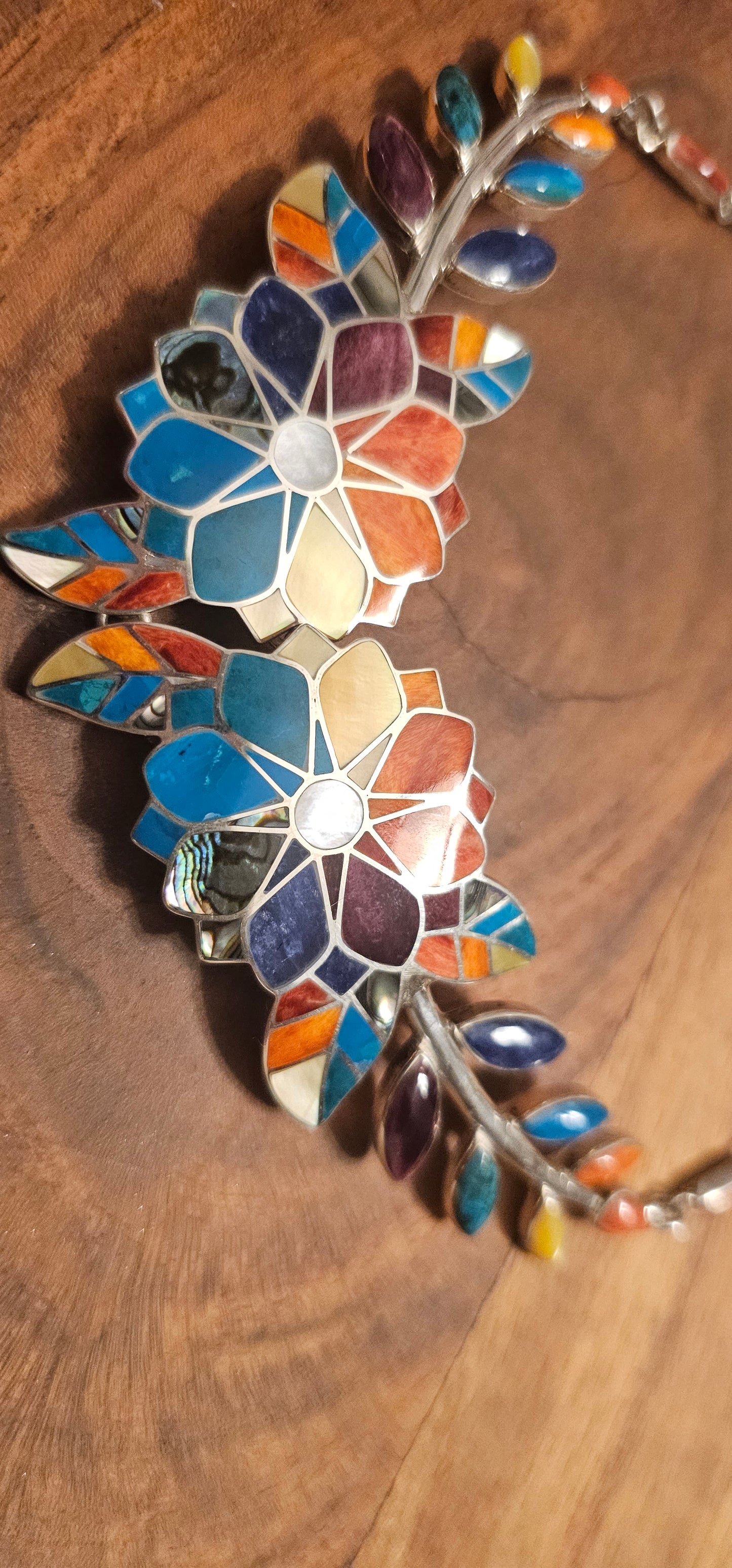 Peru stone necklace flower Goddess