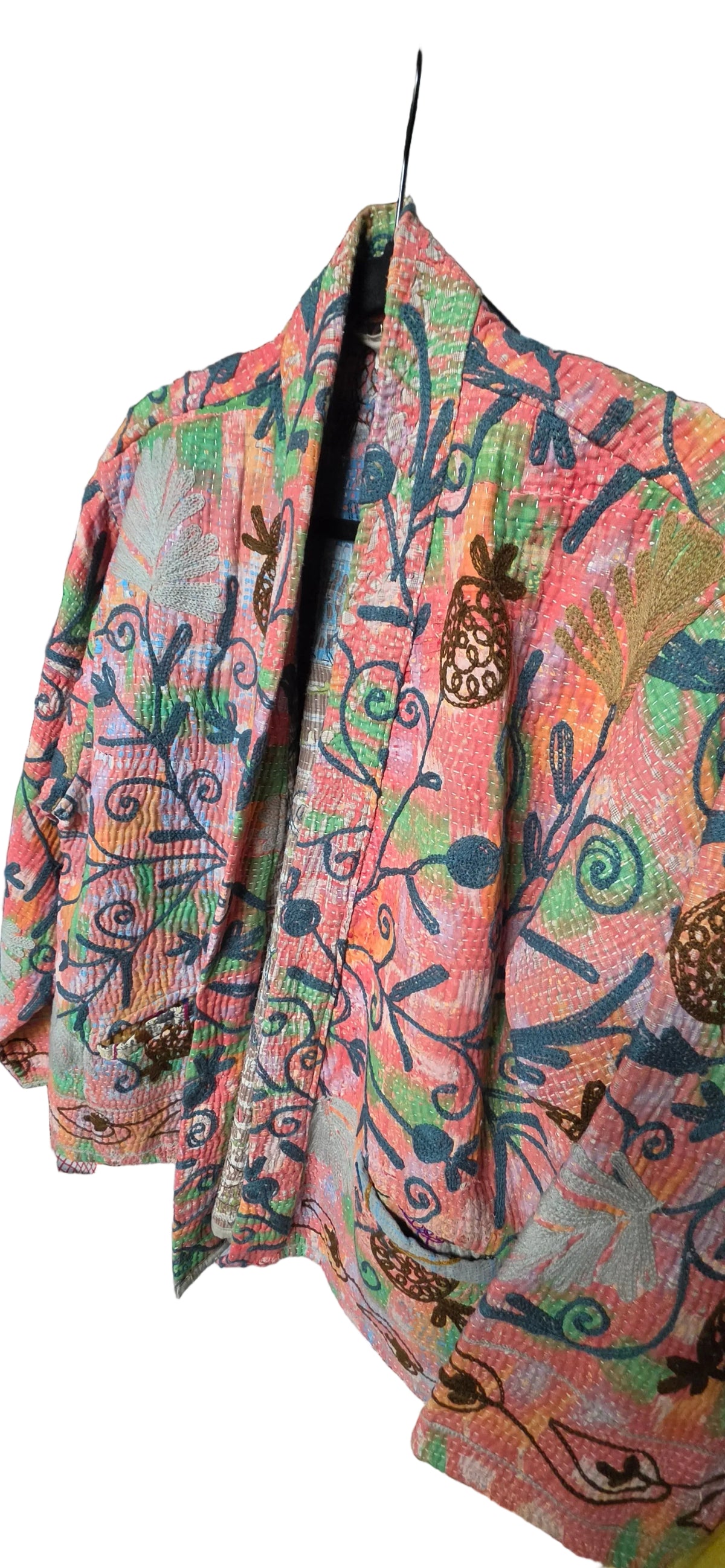Sari Style Mid Level Jacket with Pockets- Made in Tibet