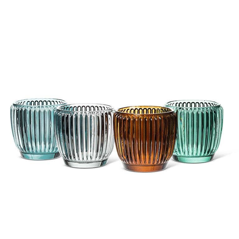 Small Ribbed Votive-3"D