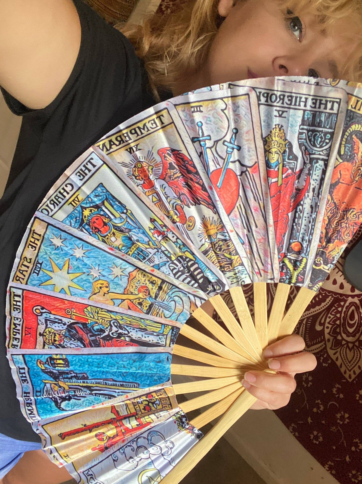 Large Festival Hand Fans Made from Bamboo- Various Designs
