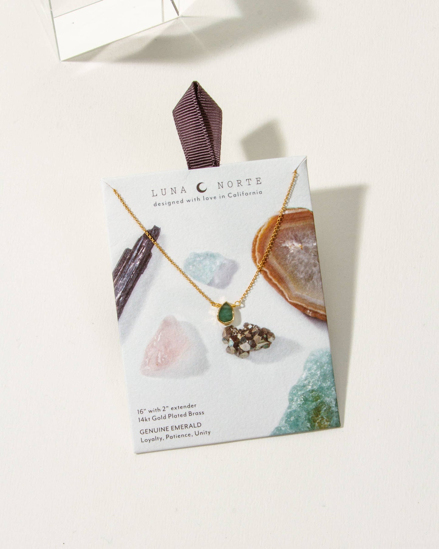 Emerald - Gold Delicate Gemstone Necklace