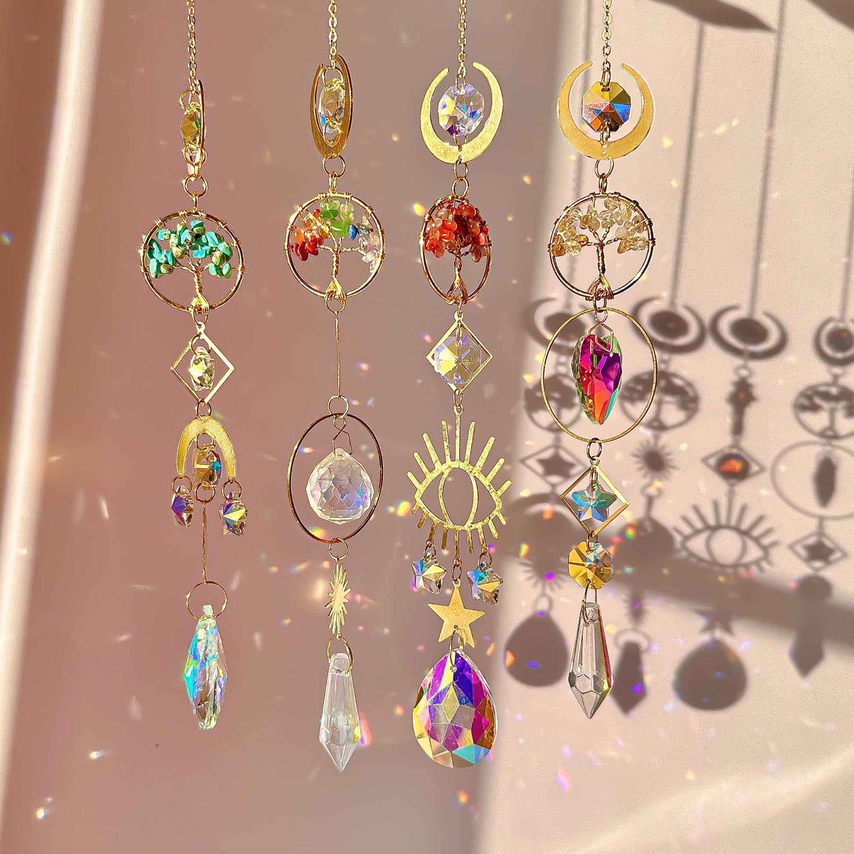 Tree of Life Suncatchers – Spiritual Chakra Crystal Decor