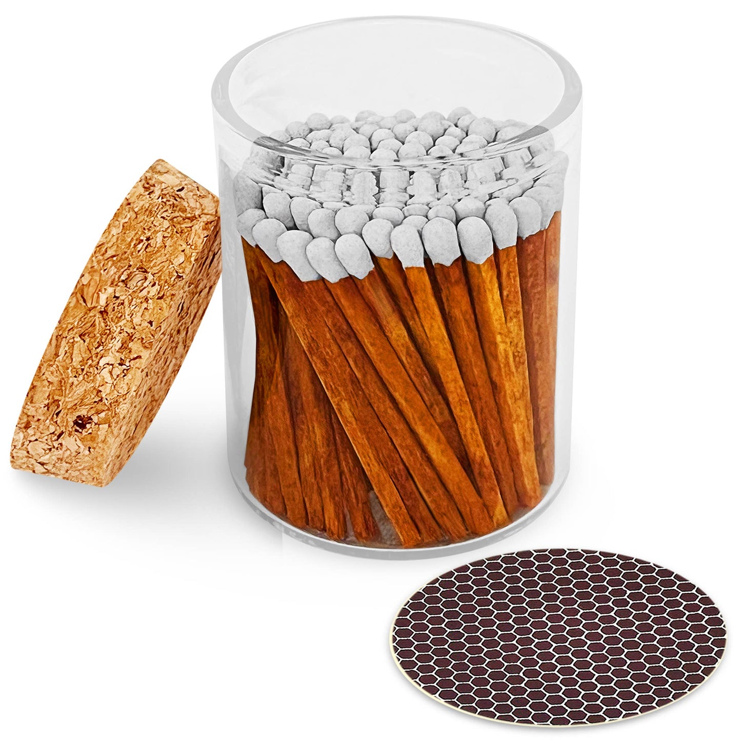 2" Matches in Cork Top Jar - Colors of Your Choice