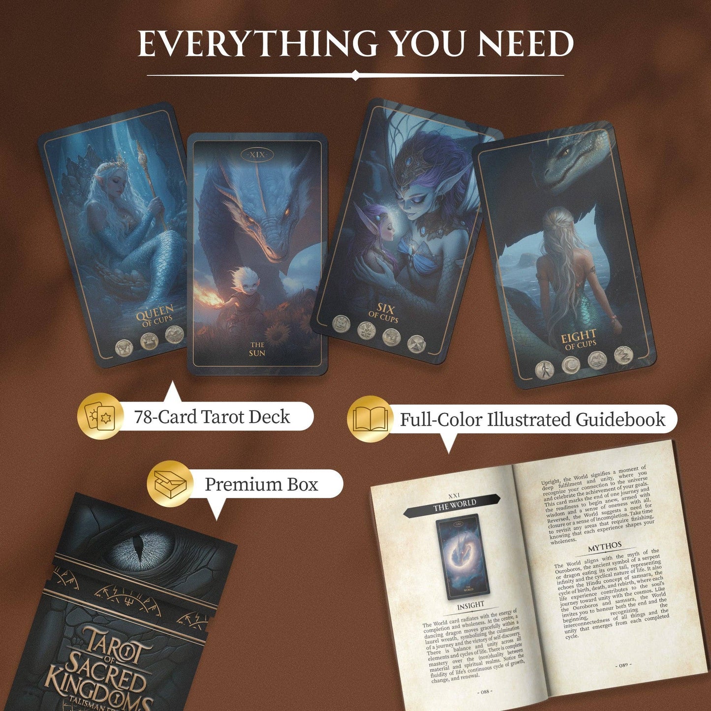 TALISMAN Edition of Tarot of Sacred Kingdoms Deck & Guidebook