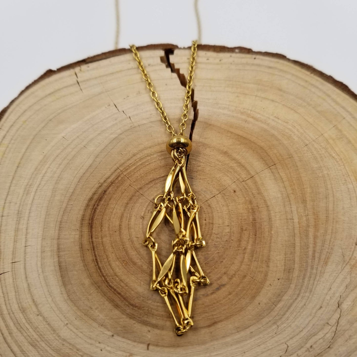 Interchangeable Macramé Cage Adjustable Necklaces Multicoloured