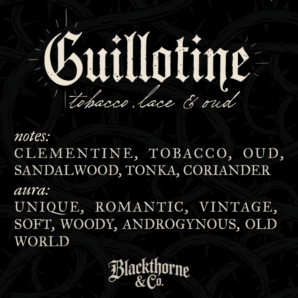 Guillotine incense sticks |  vegan gothic ritual incense