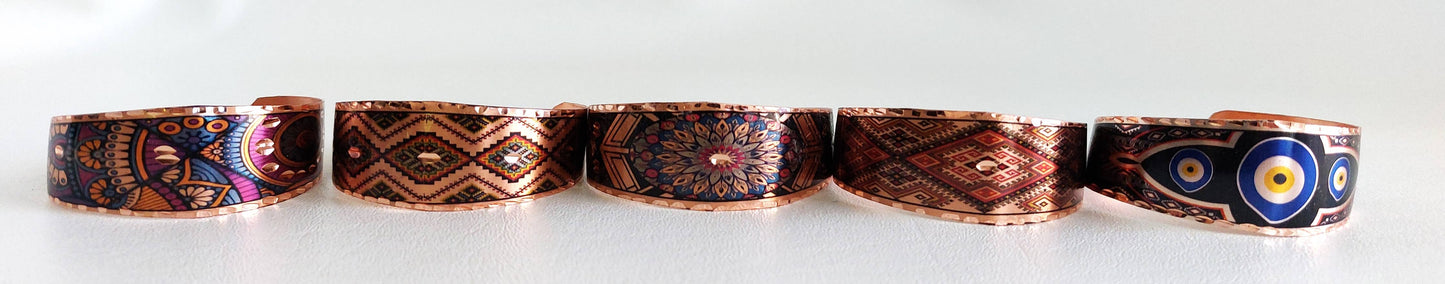 Embellished Copper Bracelets