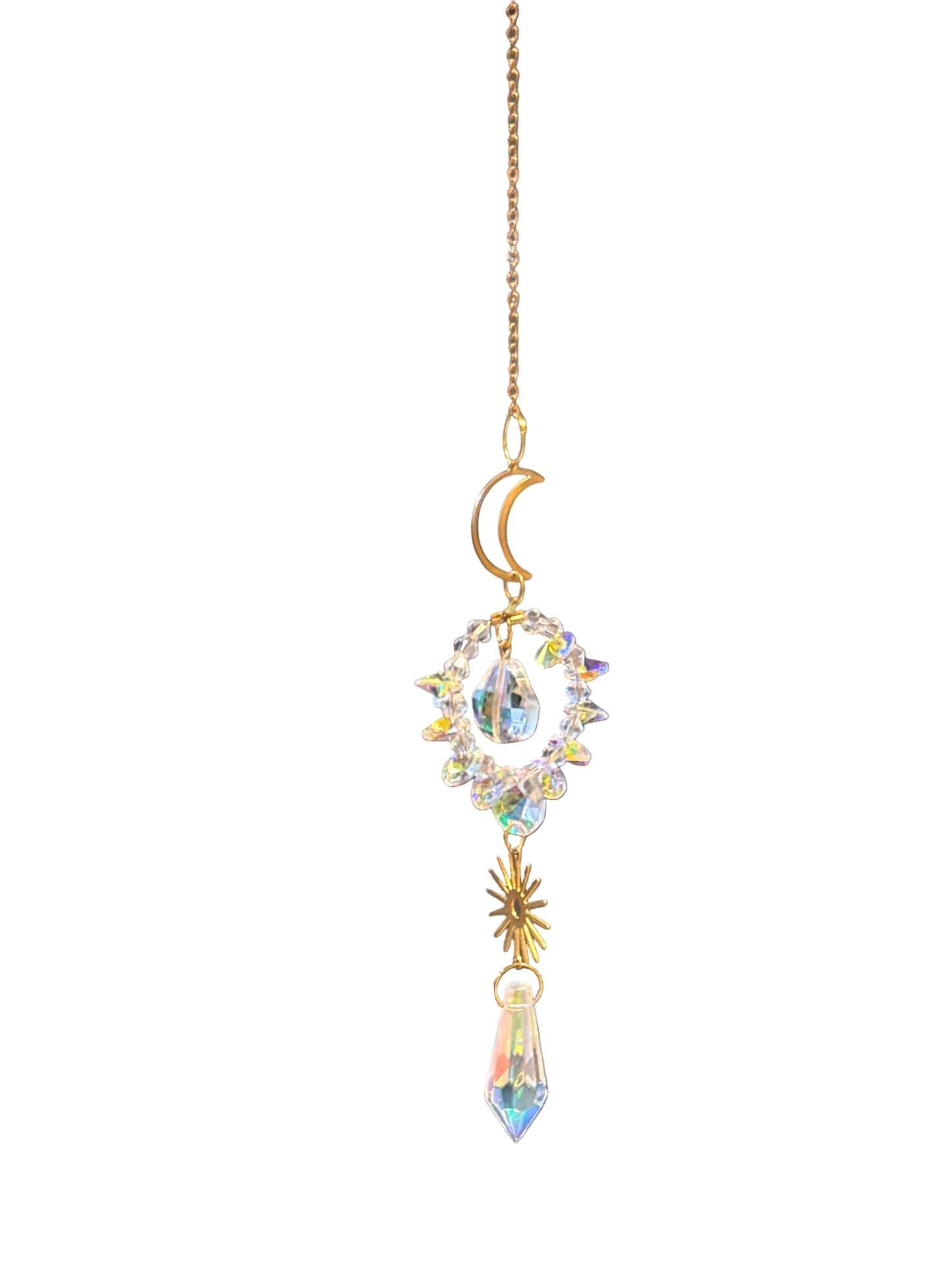 Suncatcher Small with Moon, Crystal, Prism, or Evil Eye