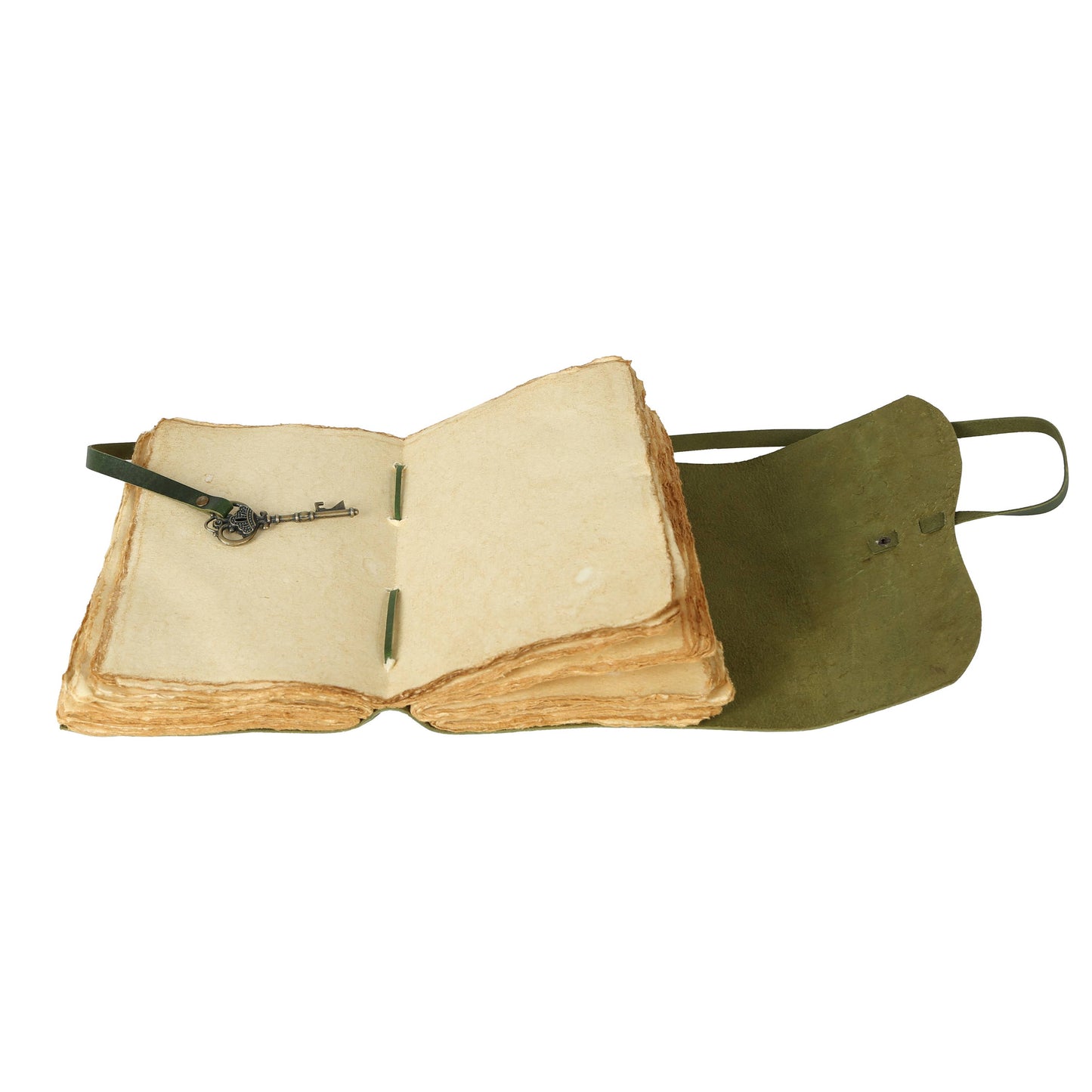 Tuzech Handmade Vintage Genuine  Leather Belt and Key Diary