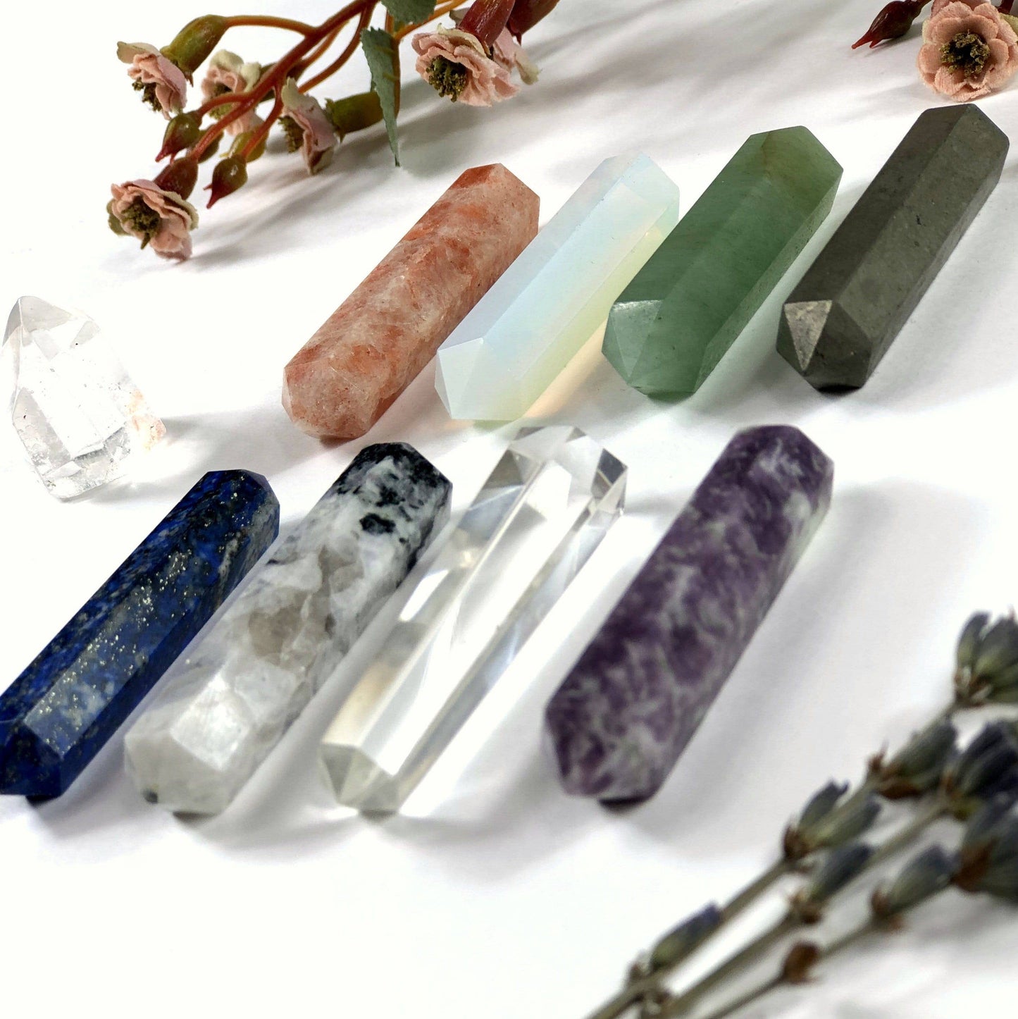 Double Terminated Faceted Crystal Point