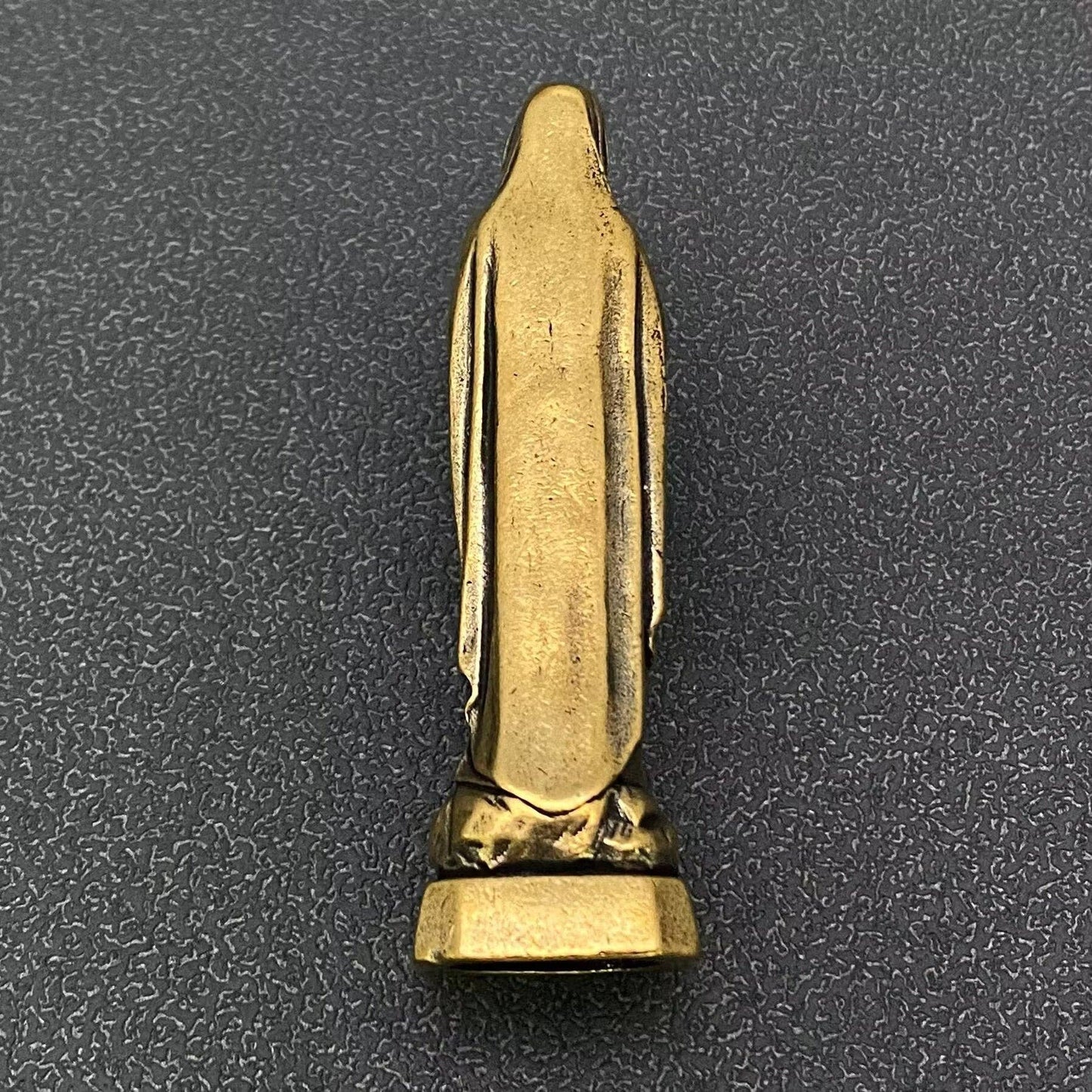 Small Brass Virgin Mary Statue Desktop Ornaments Decoration