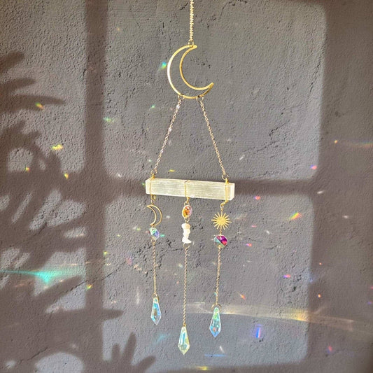 Selenite Suncatcher – Spiritual Crystal Decor