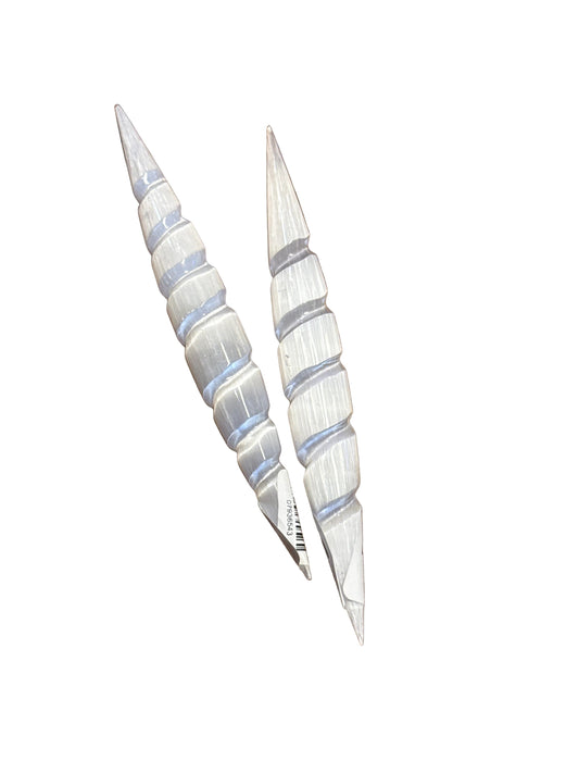 Selenite Spiral Wand