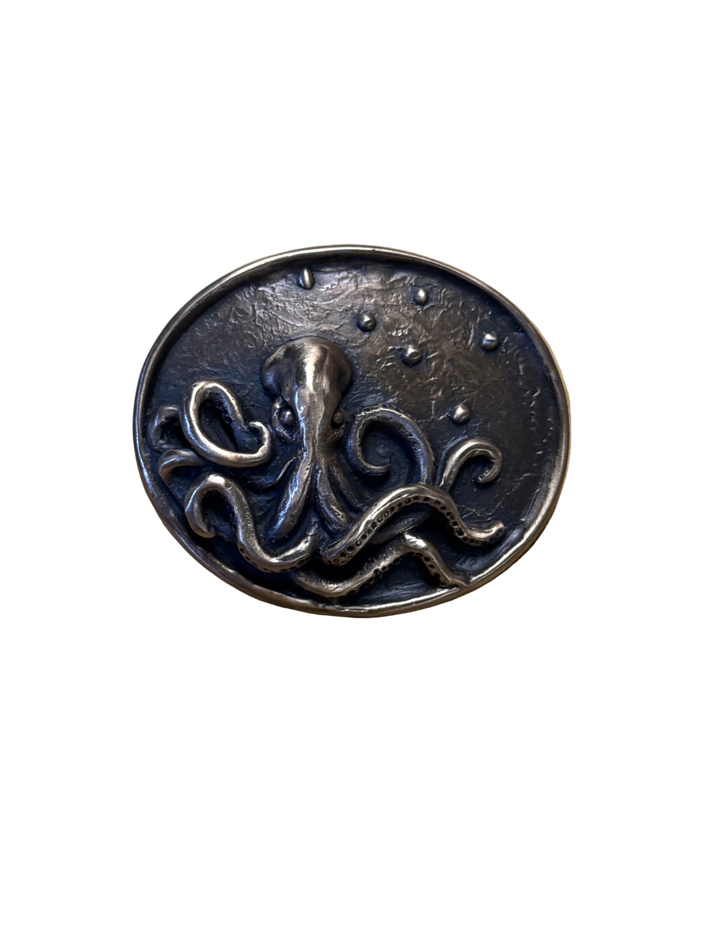 Belt Buckle Waterhorse Bronze by Elaine Hansard