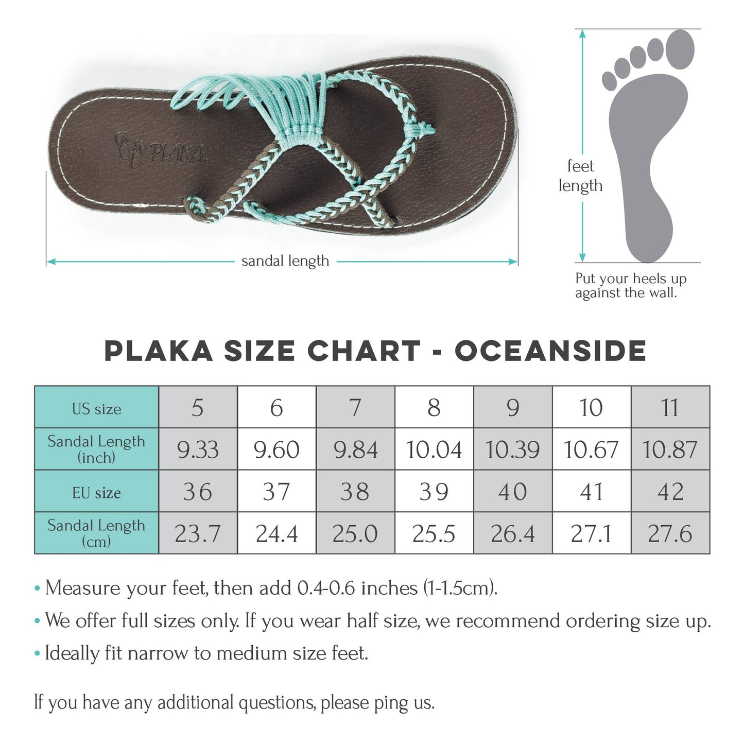 Oceanside Summer Flip Flops Flat Sandals - Turquoise-gray